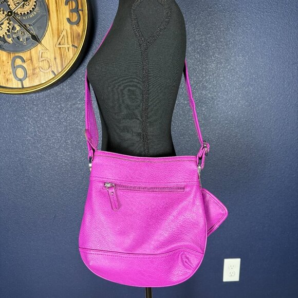 Tyler Rodan Magenta Adjustable Crossbody Shoulder Bag - Picture 3 of 12